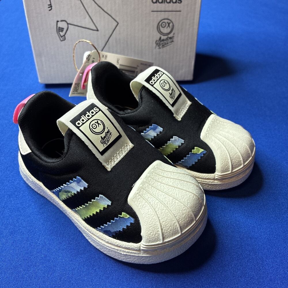 Adidas Classic Superstar 360 I Black White Sneaker Shoes Kids gy9154 4K 4c
